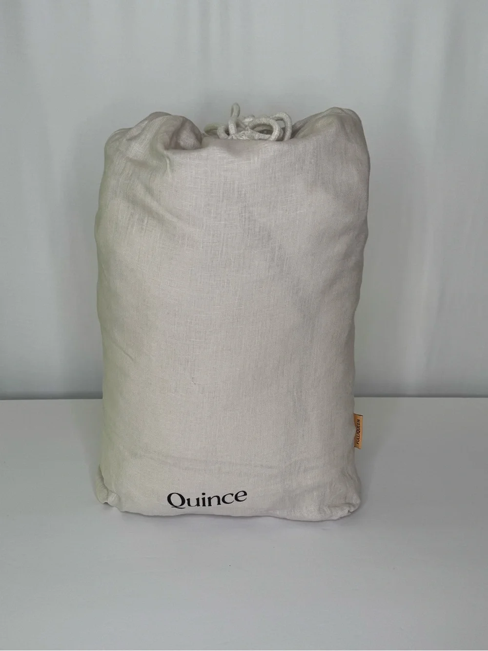Quince European Linen Duvet Cover Set Full/Queen | Natural Chambray | 100% Linen